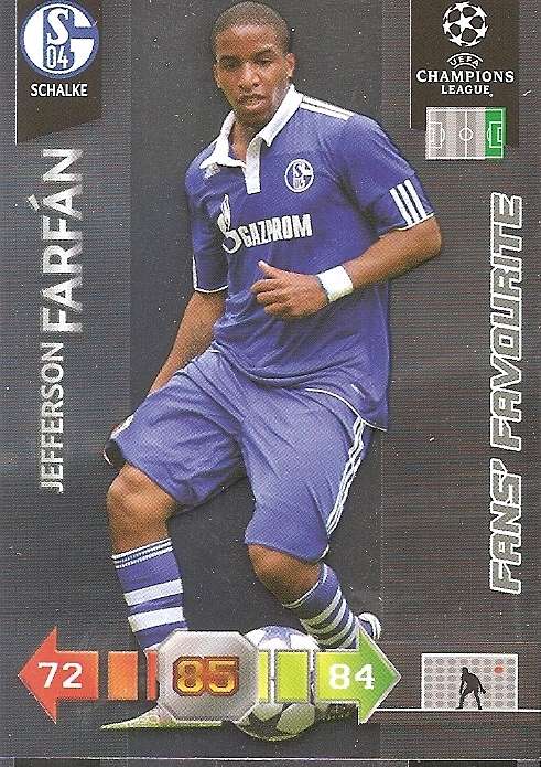 JEFF. FARFAN- PANINI `CHAMPIONS LEAGUE` 2010/2011 - FOIL `FANS FAVOURITE` TRADING CARD