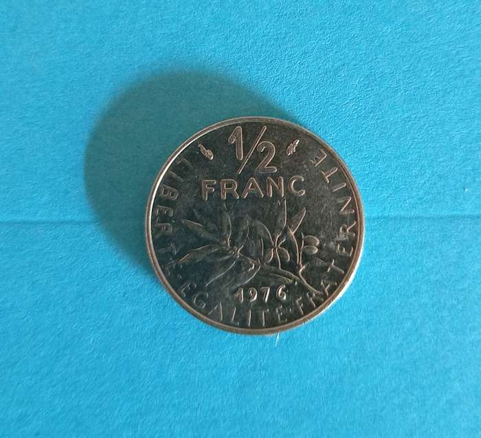 FRANCE - Half  Francs Circulated Coin 1974
