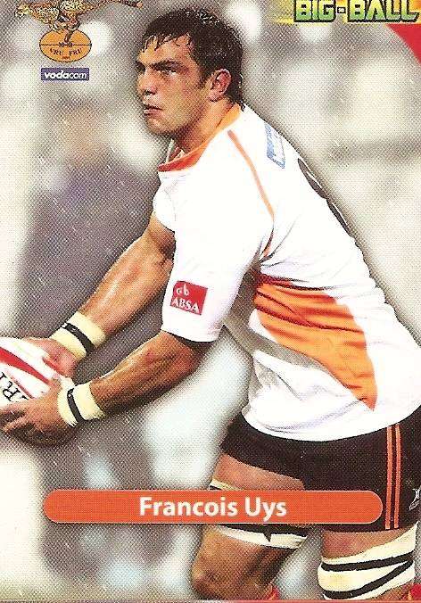 FRANCOIS UYS  - 2010 BIG BALL RUGBY COLLECTION - BASE TRADING CARD CH9
