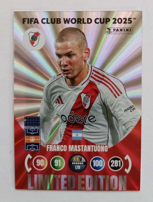 FRANCO MASTANTUONO - PANINI CLUB WORLD CUP 2025 - FOIL LIMITED EDITION TRADING CARD