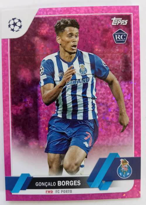 GONCALO BORGES (FC Porto) - TOPPS Champ League 2023 - ROOKIE PINK SPARKLE TRADING CARD 134
