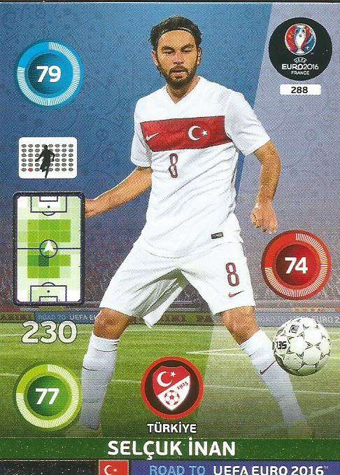 SELCUK INAN - PANINI  ROAD to EURO 2016 COLLECTION - FOIL "DYNAMO" CARD 288