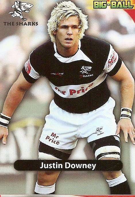 JUSTIN DOWNEY - 2010 BIG BALL RUGBY COLLECTION -  BASE TRADING CARD TS13
