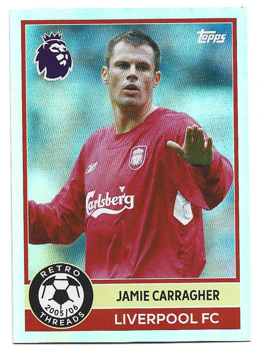 J. CARRAGHER - TOPPS Premier League Premium 2025/26 Collection - "RETRO THREADS" Trading card  391