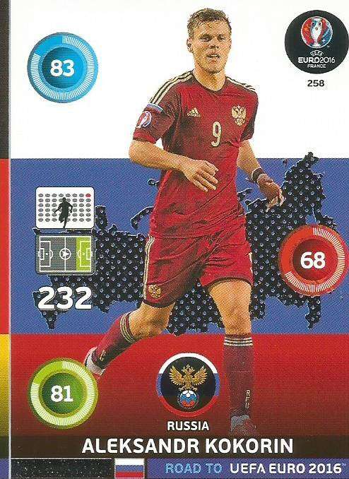 ALEK. KOKORIN - PANINI Road to Euro 2016 Collection - FOIL "One to Watch" CARD 258
