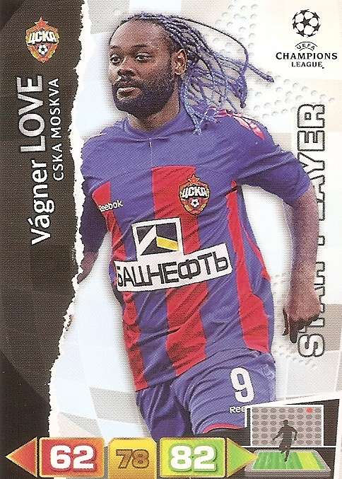 VAGNER LOVE - PANINI CHAMPIONS LEAGUE 2011/12 - `STAR PLAYER` TRADING CARD