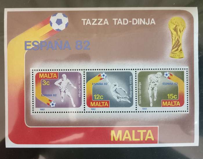 MALTA - FIFA WORLD CUP SPAIN 1982 STAMP SHEET - STAMP MINIATURE SHEET