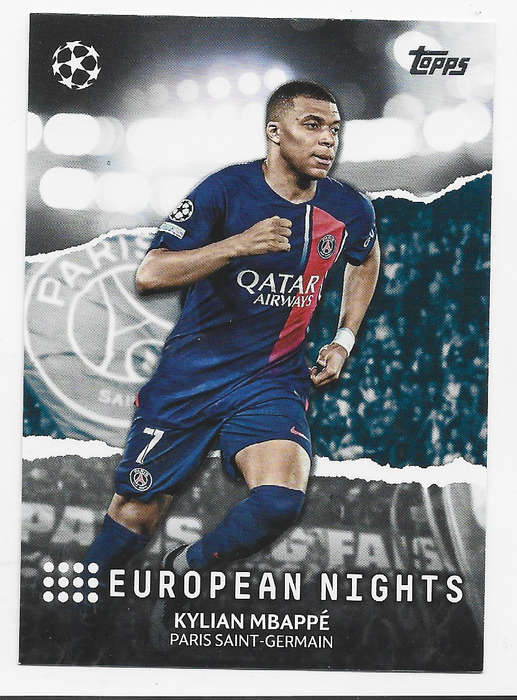 KYLIAN MBAPPE - TOPPS UEFA CHAMPIONS LEAGUE 2023/24 -  EUROPEAN NIGHT TRADING CARD EN22