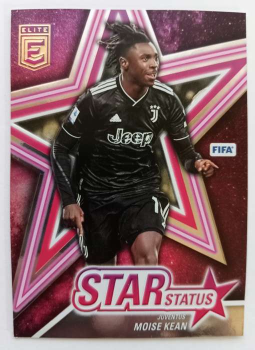 MOISE KEAN (Juve.) - PANINI DONRUSS ELITE FIFA SOCCER 2023 - PINK STAR STATUS TRADING CARD 6