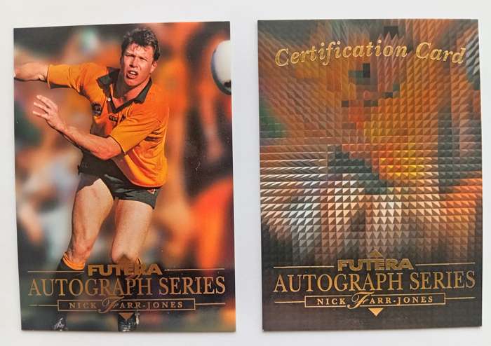 NICK FARR JONES - `FUTERA 1995 RUGBY COLLECTION` - `SAMPLE` SIGNATURE REDEMPRION CARD SET of 500