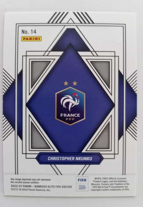 CHRISTOPHER NKUNKU - PANINI DONRUSS ELITE FIFA SOCCER 2023 - CHROME MIRROR TRADING CARD 14
