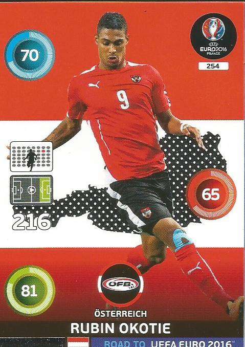 RUBIN OKOTIE - PANINI Road to Euro 2016 Collection - FOIL "One to Watch" CARD 254