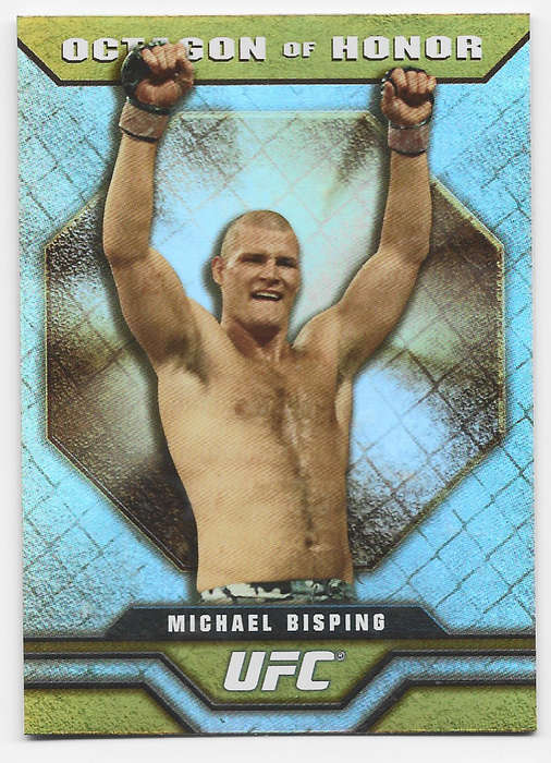MICHAEL BISPING - TOPPS UFC 2010 COLLECTION - GOLD FOIL "OCTAGON of HONOR" TRADING CARD OOH9
