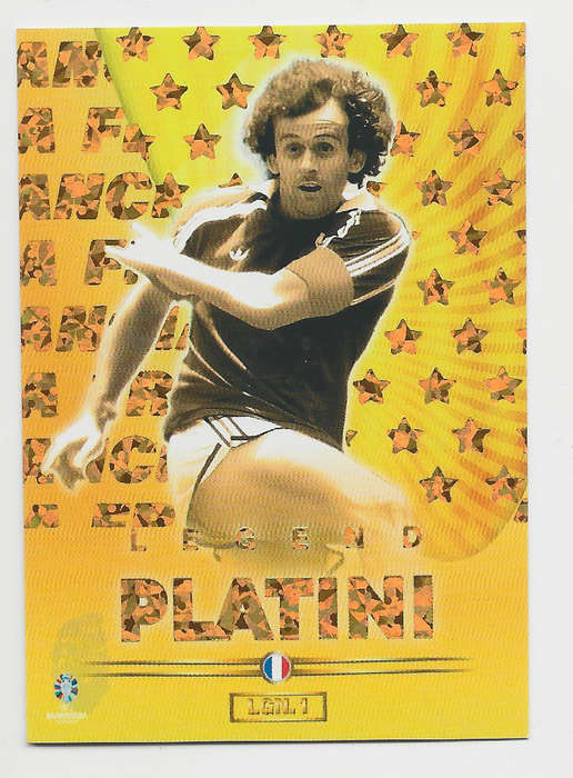 MICHEL PLATINI - FLASH EDITION (Spain) UEFA EURO 2024 - RARE GOLD "LEGEND" TRADING CARD