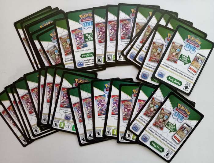 POKEMON CARDS - JOB LOT of 50 UNUSED CODE CARDS