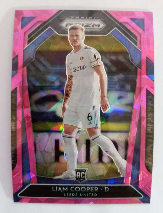 LIAM COOPER (Leeds) - PANINI P/League PRIZM 2021 - `PINK CRACKED ICE` TRADING CARD 197