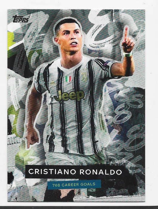 CRISTIANO RONALDO - TOPPS 2021 WORLD  RECORD 768 GOALS CAREER CELEBRATION TRADING CARD
