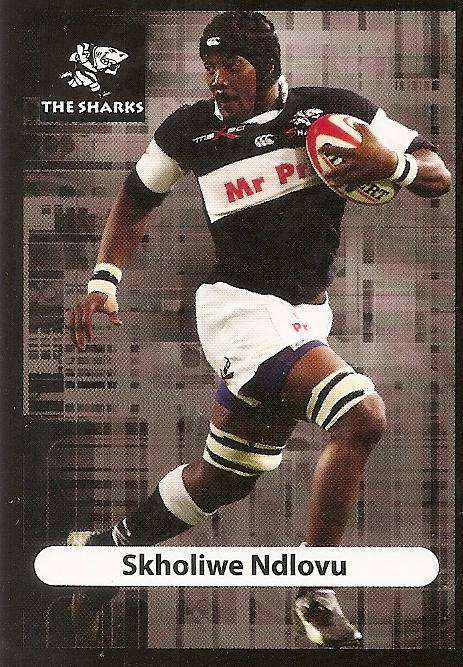 SKHOLIWE NDLOVU (Sharks) - BIG BALL RUGBY COLLECTION  2009 - BASE TRADING CARD