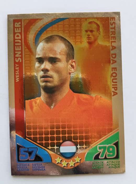 WESLAY SNEIDJER - TOPPS MATCH ATTAX `FIFA WORLD CUP 2010 - FOIL STAR PLAYER - MEXICAN EDITION