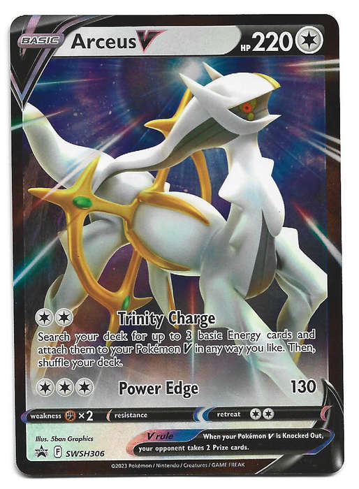 ARCEUS V - SWSH306 PROMO HOLO POKEMON TCG SWORD & SHIELD TRADING CARD