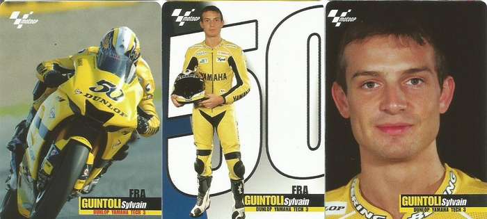 SYLVAIN GUINTOLI - MOTO GP 07 `PREZIOSI COLLECTION`  - RARE LOT of 5 FOIL TRADING CARDS