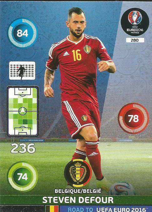 STEVEN DEFOUR - PANINI  ROAD to EURO 2016 COLLECTION - FOIL "DYNAMO" CARD 280