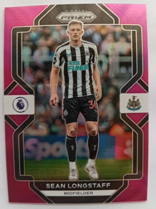 SEAN LONGSTAF (Newcastl)  - PANINI PREMIER LEAGUE PRIZM 2022/23 - PINK PRIZM TRADING CARD 75 of 199