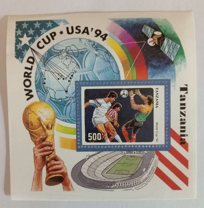 TANZANIA - FIFA WORLD CUP USA 1994 STAMP SHEET - STAMP MINIATURE SHEET