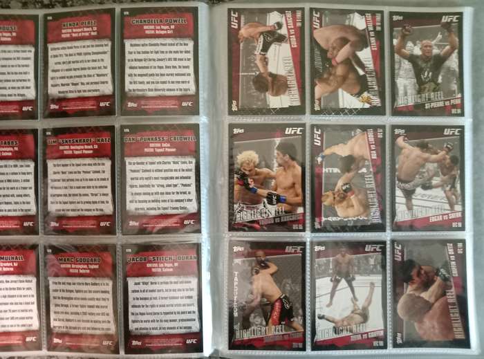 TOPPS UFC 2010 COLLECTION -  COMPLETE 200 TRADING CARD COLLECTION - IN A BINDER