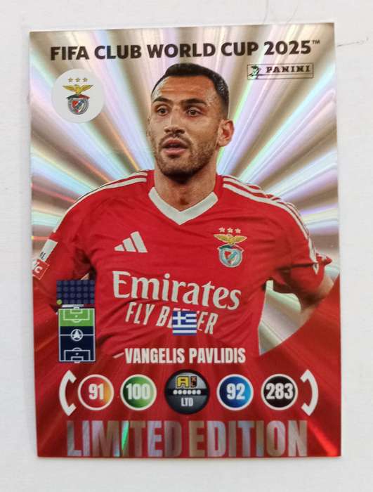 VANGELIS PAVDLIDIS - PANINI CLUB WORLD CUP 2025 - FOIL LIMITED EDITION TRADING CARD