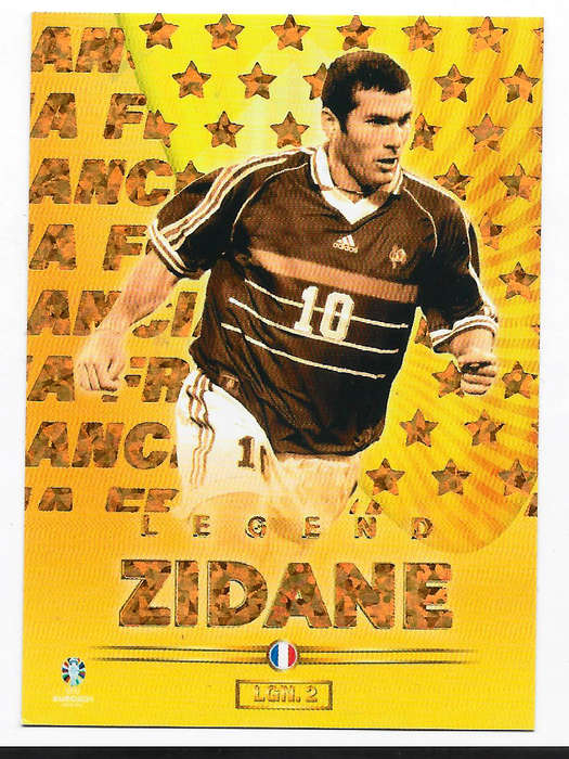 ZINEDINE ZIDANE - FLASH EDITION (Spain) UEFA EURO 2024 - RARE GOLD "LEGEND" TRADING CARD