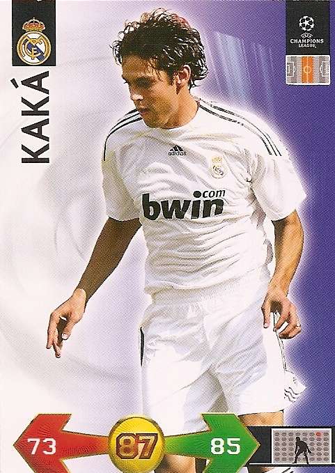 KAKA (Real Madrid) - PANINI CHAMPIONS LEAGUE `S/STRIKES` 2009/10 - `BASE` TRADING CARD