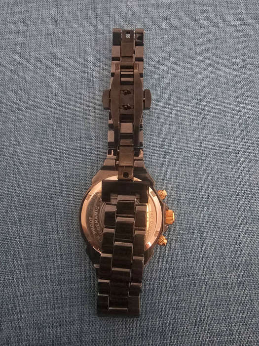 Lancaster Lady Ceramic Diamond Pavé Watch (Ref: 0327)