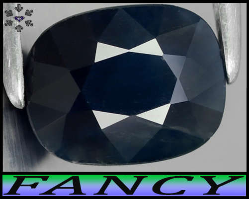 1.31CT Unheated Olive Greenish Blue Sapphire - SI - Natural Precision Cushion