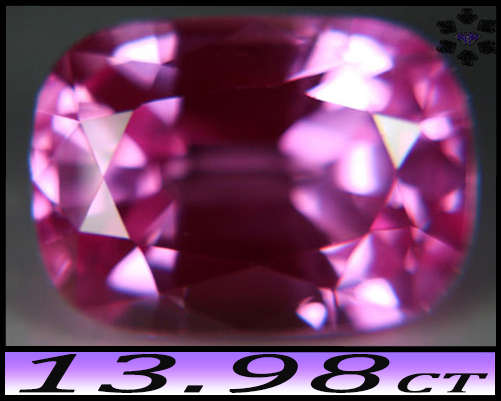 13.98ct Intense Pink Clean Topaz - VVS - Brazi Fancy Cushion (Treated)
