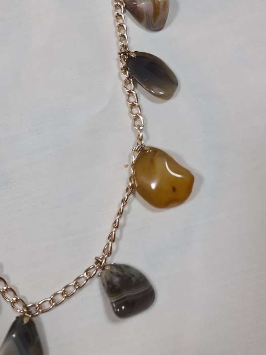 Charm Style Agate Necklace