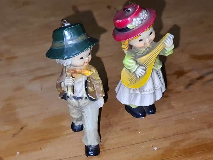 Two Bradford Christmas tree figures.