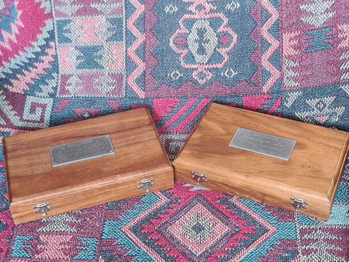 x2 Wooden Coin boxes