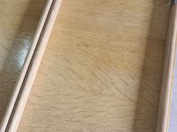 Wood en Chrome fold up serving tray