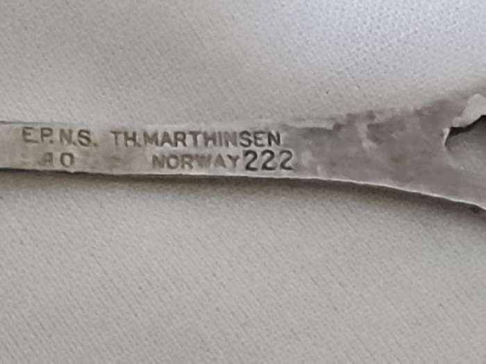 T.H. Mathinsen Norway EPNS Tea spoons
