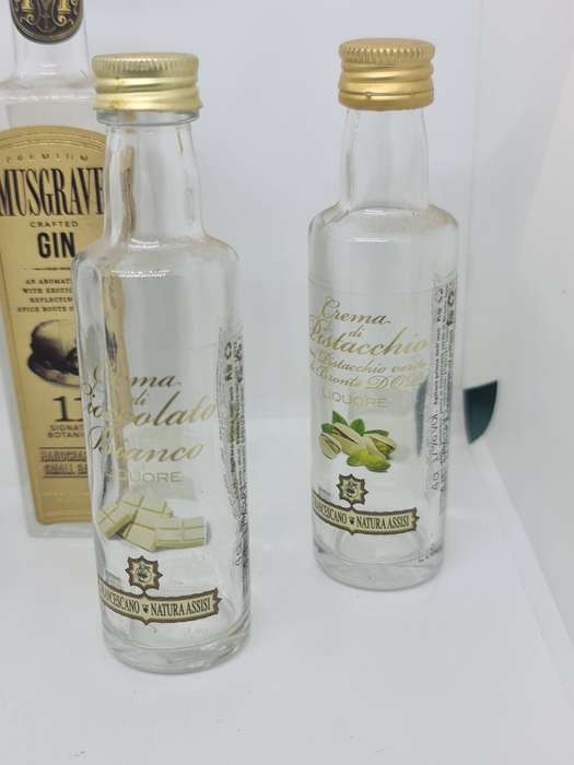X5 Empty Miniature Gin Bottles