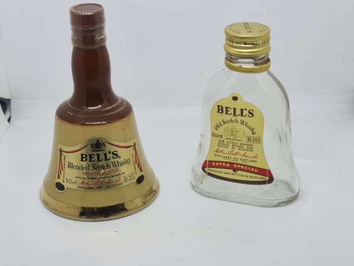 x2 50ml Empty Bells miniature bottles