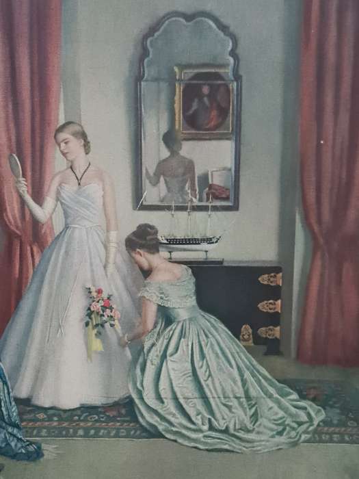 "Her First Ball Dress" Print. By Leonard Campbell Tayler