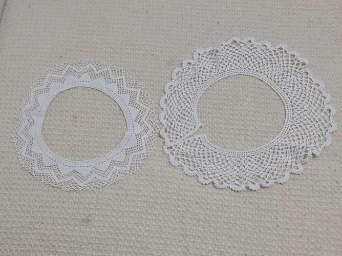 White Lace crochet dress collars