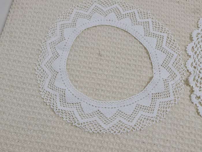 White Lace crochet dress collars