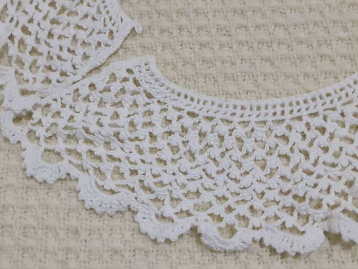 White Lace crochet dress collars