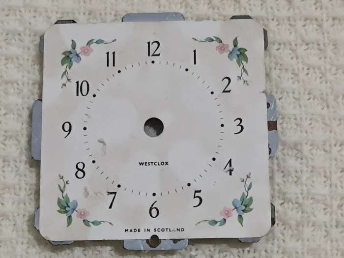 Clock Dial: Westclox, Made in Scotland