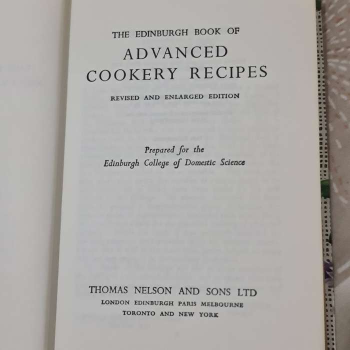 Book: The Edinburgh Book of Advanced Cookery Recipes book