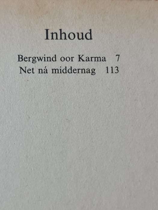 Ena Murray: Net na Middernag, Bergwind oor Karma boek