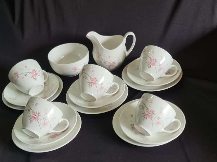 Johnson Bross Made in England Ironstone 17 Piece Teaset